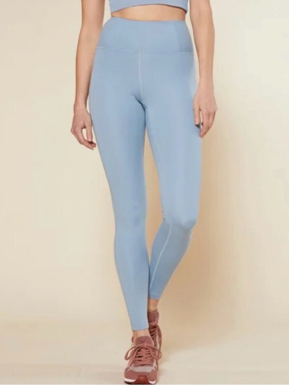girlfriend collective baby blue leggings